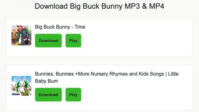 Ytmp3 results for checking the matching video